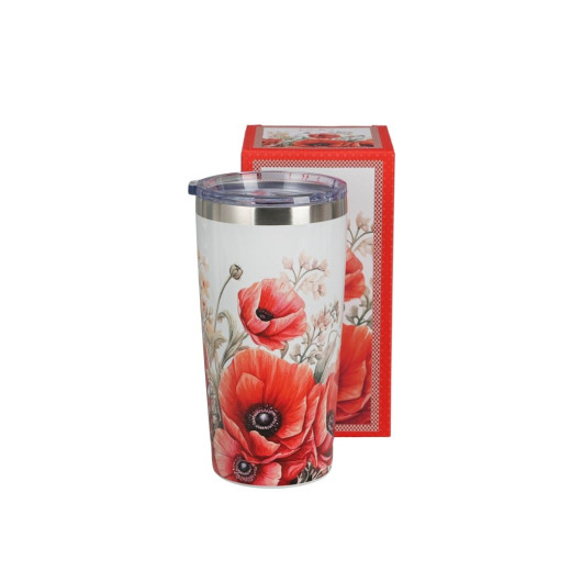 Termo metalna šalica Poppies 600 ml
